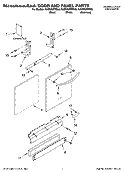 DOOR AND PANEL PARTS Diagram and Parts List for KUDS02FRBL3  KitchenAid Dishwasher