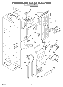 FREEZER LINER AND AIR FLOW PARTS Diagram and Parts List for KSSP42QKS02  KitchenAid Refrigerator