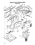 AIRFLOW AND CONTROL Diagram and Parts List for RE183A1  Whirlpool Air Conditioner