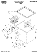 SECTION Diagram and Parts List for RH1099RBW00  Roper Freezer