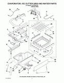 EVAPORATOR, ICE CUTTER GRID AND WATER PARTS Diagram and Parts List for KUIC18NNXS0  KitchenAid Ice Maker
