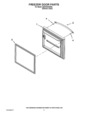 FREEZER DOOR PARTS Diagram and Parts List for GB2FHDXWS05  Whirlpool Refrigerator