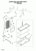 LOWER UNIT AND TUBE PARTS Diagram and Parts List for KSSC42FTS03  KitchenAid Refrigerator