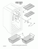 LINER PARTS Diagram and Parts List for EV185NXTN01  Whirlpool Freezer