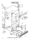 CABINET Diagram and Parts List for EHT171XKWR0  Whirlpool Refrigerator