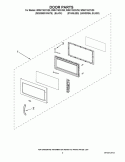 DOOR PARTS Diagram and Parts List for WMH1162XVS0  Whirlpool Microwave