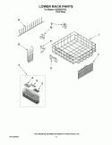 LOWER RACK PARTS Diagram and Parts List for KUDE60FVPA2  KitchenAid Dishwasher