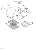 OVEN PARTS, MISCELLANEOUS PARTS Diagram and Parts List for WGE33001  Whirlpool Range