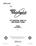 SECTION Diagram and Parts List for RB160PXL3  Whirlpool Wall Oven