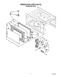 DOOR AND LATCH Diagram and Parts List for MB7120XYB1  Whirlpool Microwave