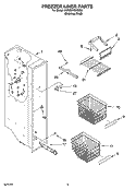FREEZER LINER PARTS Diagram and Parts List for 6GD2SHGXSS00  Whirlpool Refrigerator