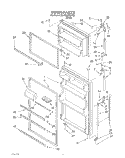 DOOR Diagram and Parts List for 3XARG457WP03  Whirlpool Refrigerator