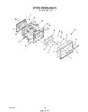 OVEN DOOR Diagram and Parts List for S8757^4  Whirlpool Range
