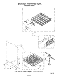DISHRACK AND PANEL Diagram and Parts List for DU7800XS3  Whirlpool Dishwasher
