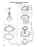 AGITATOR, BASKET AND TUB Diagram and Parts List for LA5700XPW1  Whirlpool Washer