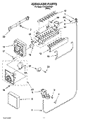 ICEMAKER PARTS, OPTIONAL PARTS Diagram and Parts List for ET8CHEXSQ01  Whirlpool Refrigerator
