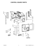 CONTROL BOARD PARTS Diagram and Parts List for KHMS2056SSS4  KitchenAid Microwave