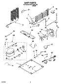 UNIT PARTS Diagram and Parts List for 5VET1DTKLQ04  Whirlpool Refrigerator