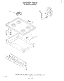 COOK TOP Diagram and Parts List for SF310PSKW0  Whirlpool Range