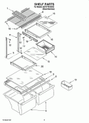 SHELF PARTS, OPTIONAL PARTS (NOT INCLUDED) Diagram and Parts List for 8GT2FTKXSS02  Whirlpool Refrigerator