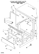 FRAME AND TANK Diagram and Parts List for KUDG23HBWH0  KitchenAid Dishwasher