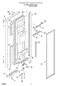 FREEZER DOOR Diagram and Parts List for KSBP25FJSS01  KitchenAid Refrigerator