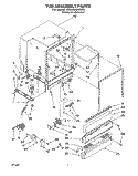 TUB ASSEMBLY Diagram and Parts List for DU940QWDZ3  Whirlpool Dishwasher