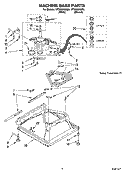MACHINE BASE PARTS Diagram and Parts List for WTW5590SQ0  Whirlpool Washer