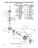 BRAKE, CLUTCH, GEARCASE, MOTOR AND PUMP Diagram and Parts List for LA5700XPW4  Whirlpool Washer