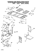 INTERIOR AND VENTILATION PARTS Diagram and Parts List for MH3184XPQ4  Whirlpool Microwave