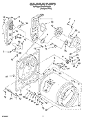 BULKHEAD PARTS Diagram and Parts List for CGDS774MQ0  Crosley Dryer