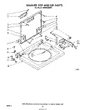 WASHER TOP AND LID Diagram and Parts List for LT4900XMW1  Whirlpool Washer Dryer Combo