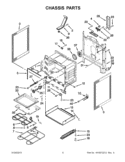 CHASSIS PARTS Diagram and Parts List for YWFE540H0BS0  Whirlpool Range