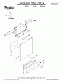 DOOR AND PANEL PARTS Diagram and Parts List for WDF530PSYW0  Whirlpool Dishwasher
