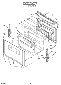 DOOR PARTS Diagram and Parts List for IES356RD2  Inglis Range