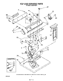 TOP AND CONSOLE , LITERATURE AND OPTIONAL Diagram and Parts List for LG6881XSW1  Whirlpool Dryer