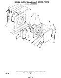 DRYER FRONT PANEL AND DOOR Diagram and Parts List for LT4905XMW0  Whirlpool Washer Dryer Combo
