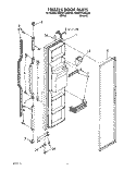 FREEZER DOOR Diagram and Parts List for KSRS27QAWH00  KitchenAid Refrigerator