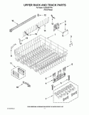 Part Location Diagram of WPW10195623 Whirlpool Dishwasher Drawer Track