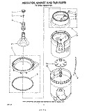 AGITATOR, BASKET AND TUB Diagram and Parts List for LA6000XPW0  Whirlpool Washer
