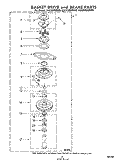 BASKET DRIVE AND BRAKE Diagram and Parts List for 3CA2100XMW0  Whirlpool Washer