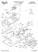 SECTION Diagram and Parts List for RS310PXEB1  Whirlpool Range