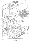 OVEN Diagram and Parts List for KEBI100SBL0  KitchenAid Wall Oven