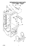 REFRIGERATOR LINER Diagram and Parts List for KSRS25QAAL11  KitchenAid Refrigerator