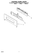 CONTROL PANEL PARTS Diagram and Parts List for KEBC101KSS04  KitchenAid Wall Oven
