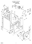 SECTION Diagram and Parts List for LER3624JQ0  Whirlpool Dryer