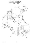 DISPENSER FRONT PARTS Diagram and Parts List for GD5PHAXLQ01  Whirlpool Refrigerator