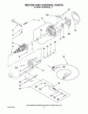 MOTOR AND CONTROL PARTS Diagram and Parts List for 5KSM156PSECA4  KitchenAid Mixer