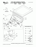 TOP AND CONSOLE PARTS Diagram and Parts List for YWED9550WR1  Whirlpool Dryer