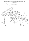 ESCUTCHEON AND CONTROL COMPONENTS Diagram and Parts List for JZ5064  Whirlpool Ice Maker
